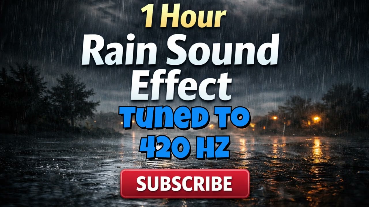 1 Hour Rain Sounds 420 Hz