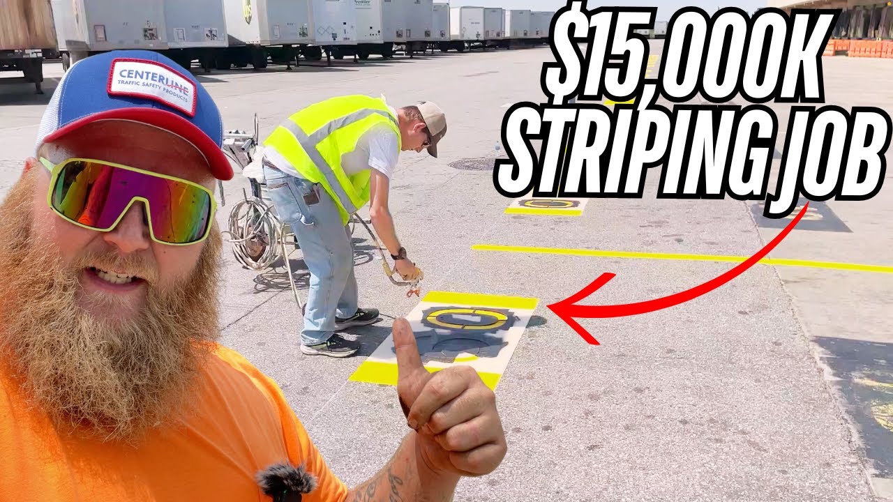 This $15K STRIPING JOB DIDN'T GO AS EXPECTED! $15K PARKING LOT STRIPING JOB RECAP