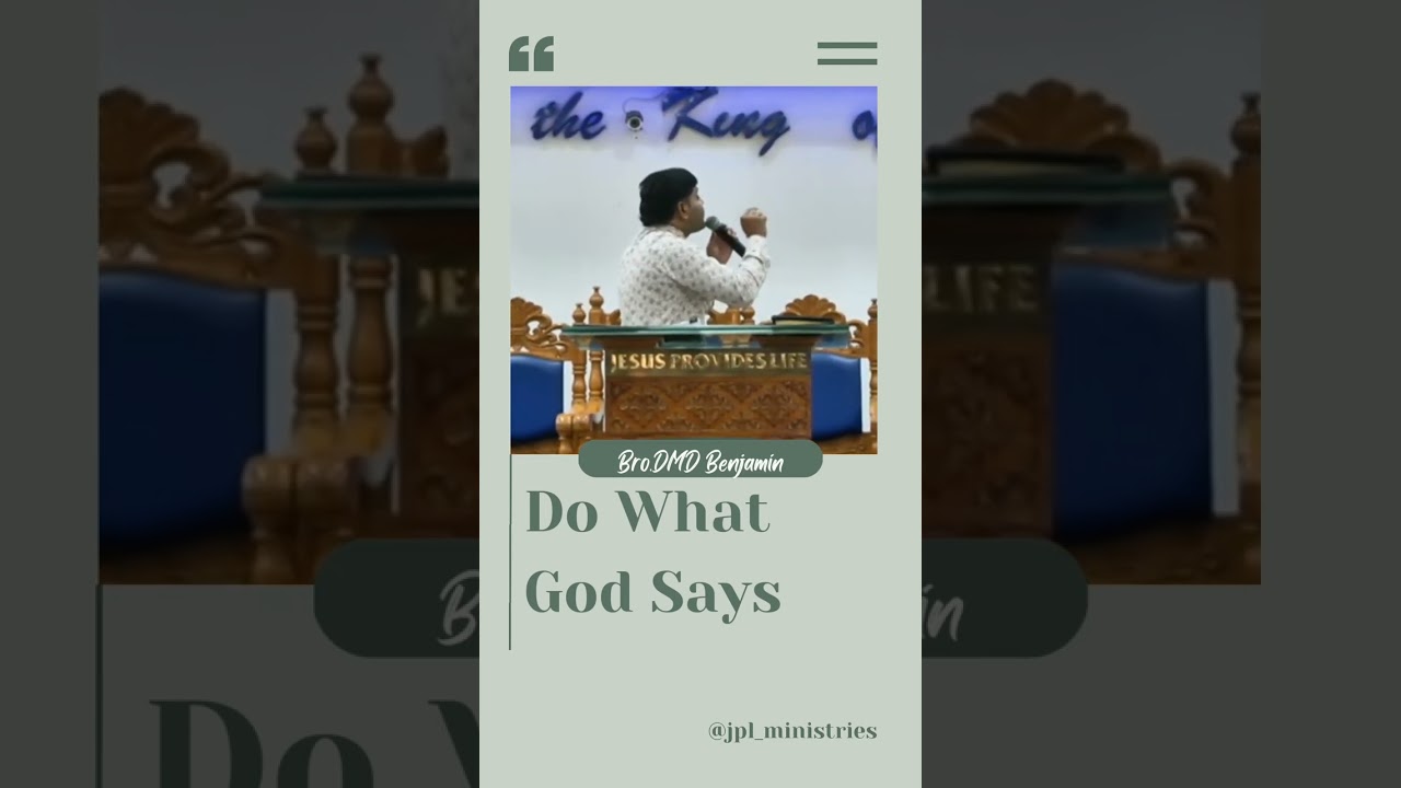 Do What Jesus Says || DMD BENJAMIN MESSAGE #shorts