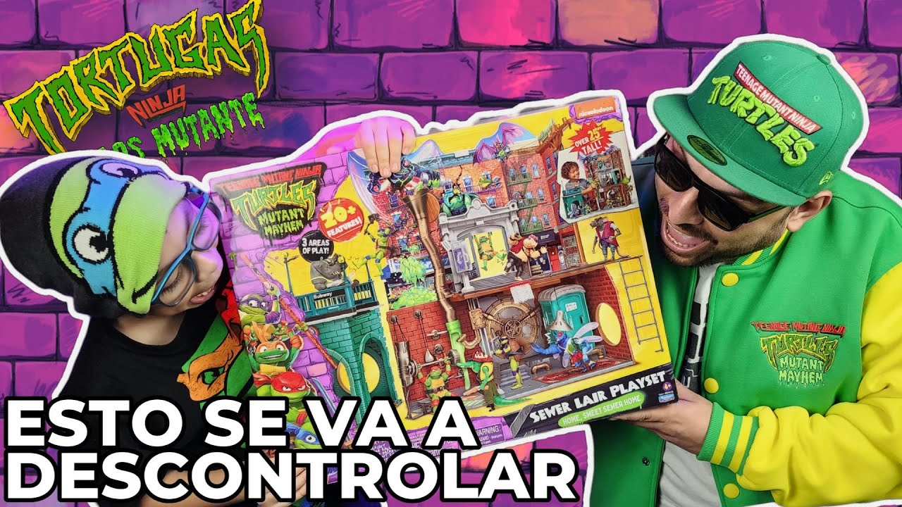 ESTUPENDO DIORAMA | PLAYMATES TMNT MUTANT MAYHEM SEWER LAIR PLAYSET  - UNBOXING 