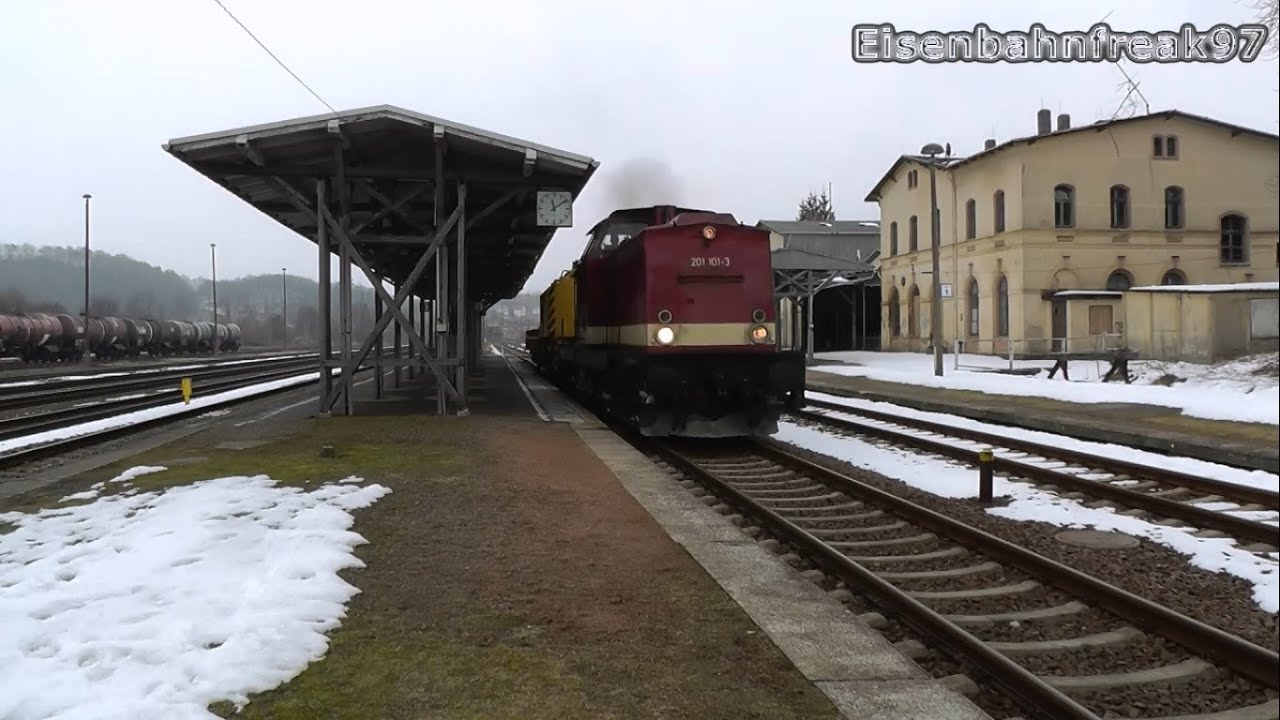 Diesellokpower in Nossen // 201 101 (V100) von WFL & Ludmillas 241 353 sowie 241 697 im Einsatz