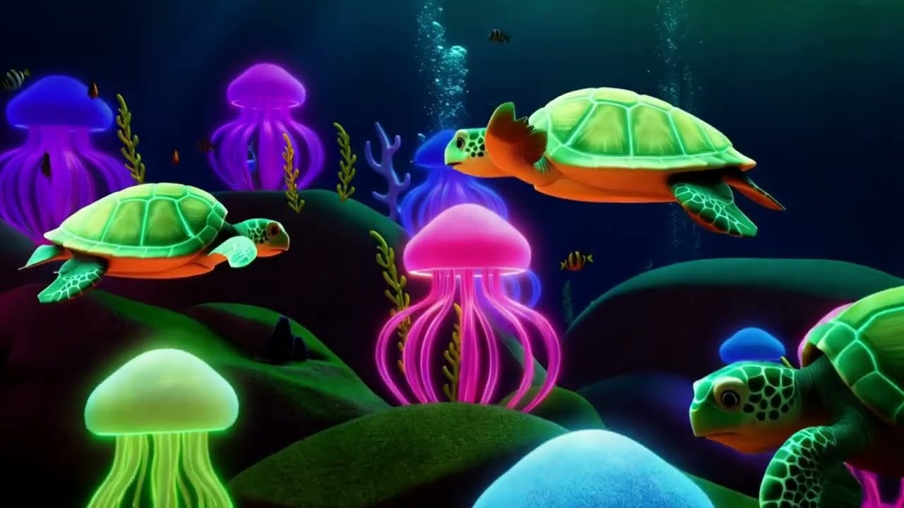 Calming Ocean Lullaby for Children & Toddlers | Sweet Dreams with Underwater Friends