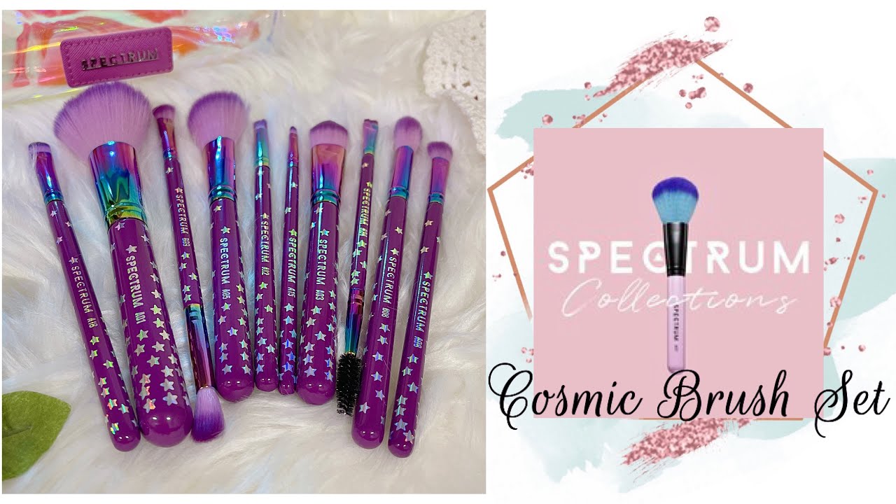 SPECTRUM COLLECTIONS BRUSHES: 10 pcs Cosmic Brush Set + How to use Makeup Brushes