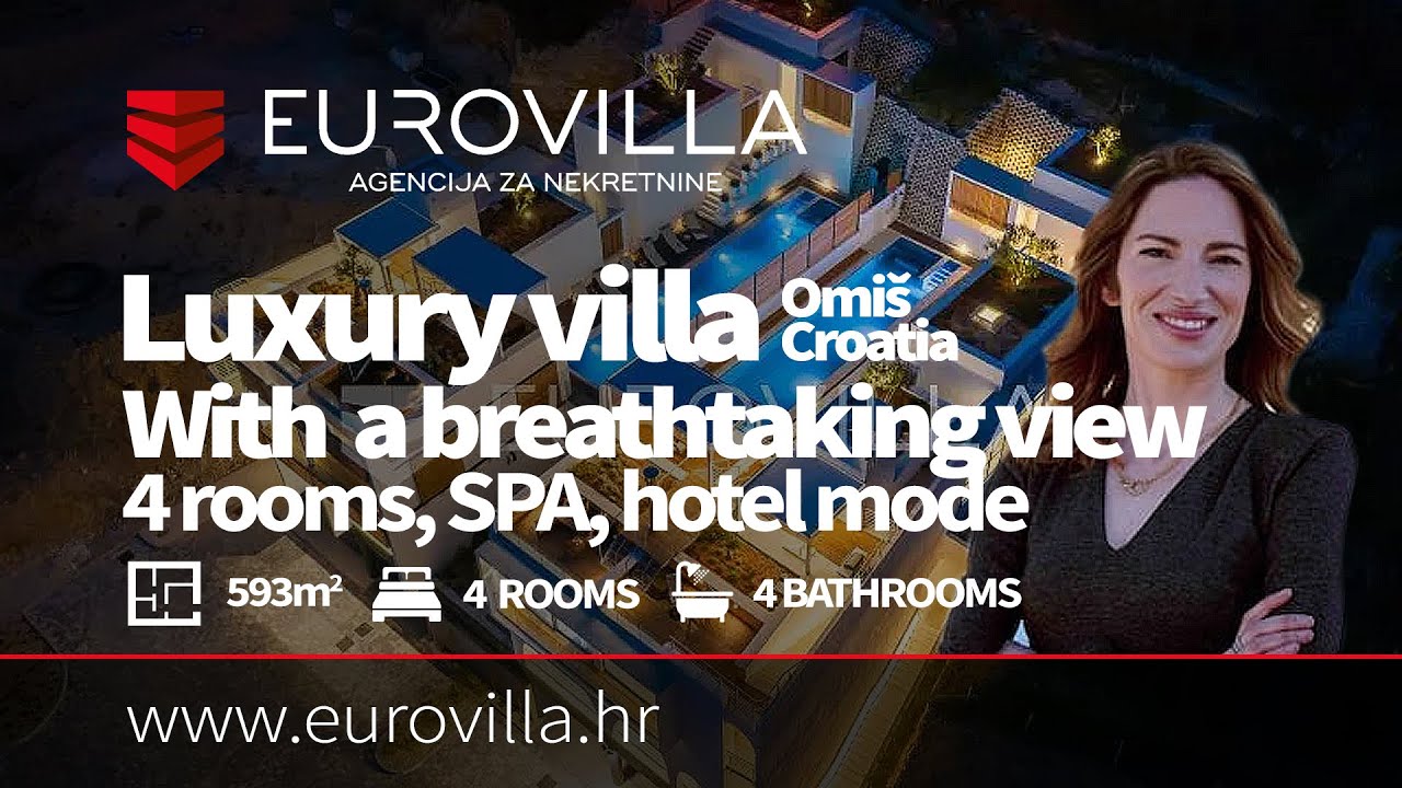 Eurovilla | Luxury villa with a breathtaking view near Omiš