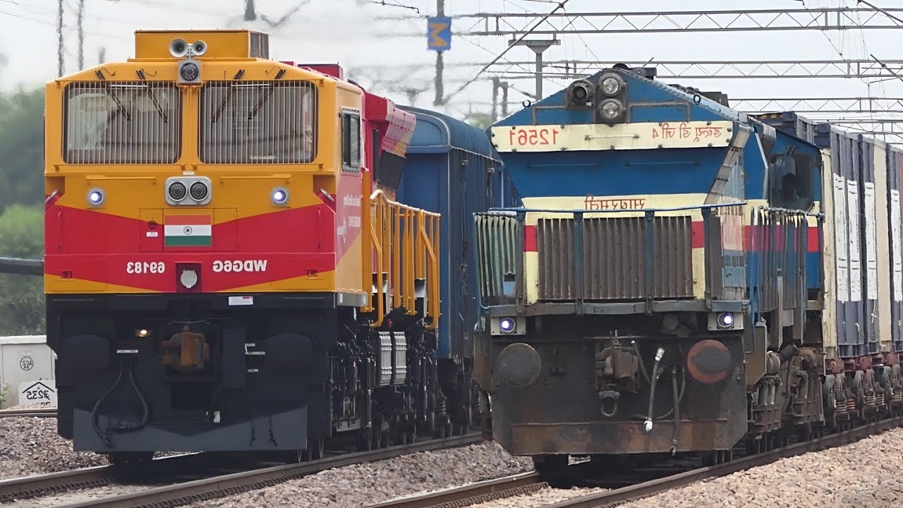 [PART #46] HIGH SPEED Goods TRAINS WDG6G | WDG4 Diesel & Electric Good Freight TRAINS |