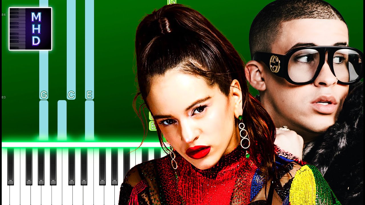 BAD BUNNY x ROSALÍA - LA NOCHE DE ANOCHE (Piano Tutorial Easy)