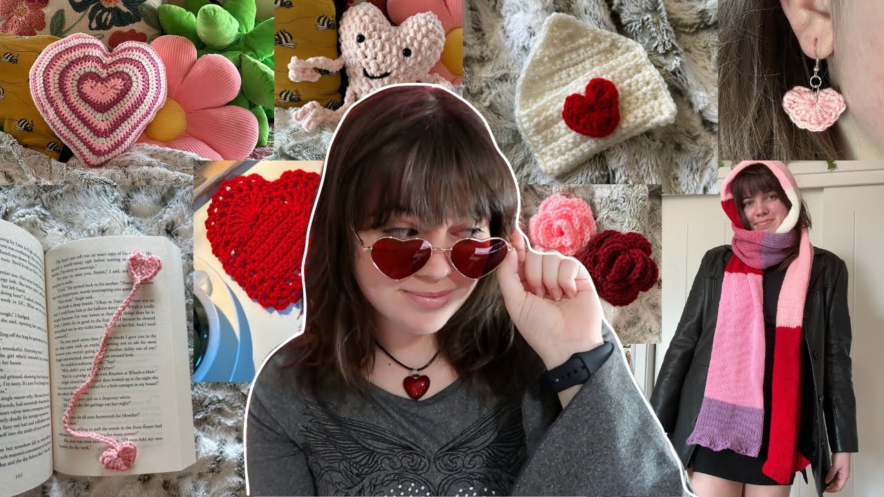 VALENTINES DAY crochet ideas with free patterns (beginner friendly)