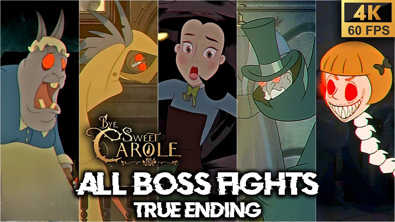 BYE SWEET CAROLE All BOSSES, Monster Encounters & SCARY Moments + ENDING (4K60fps)