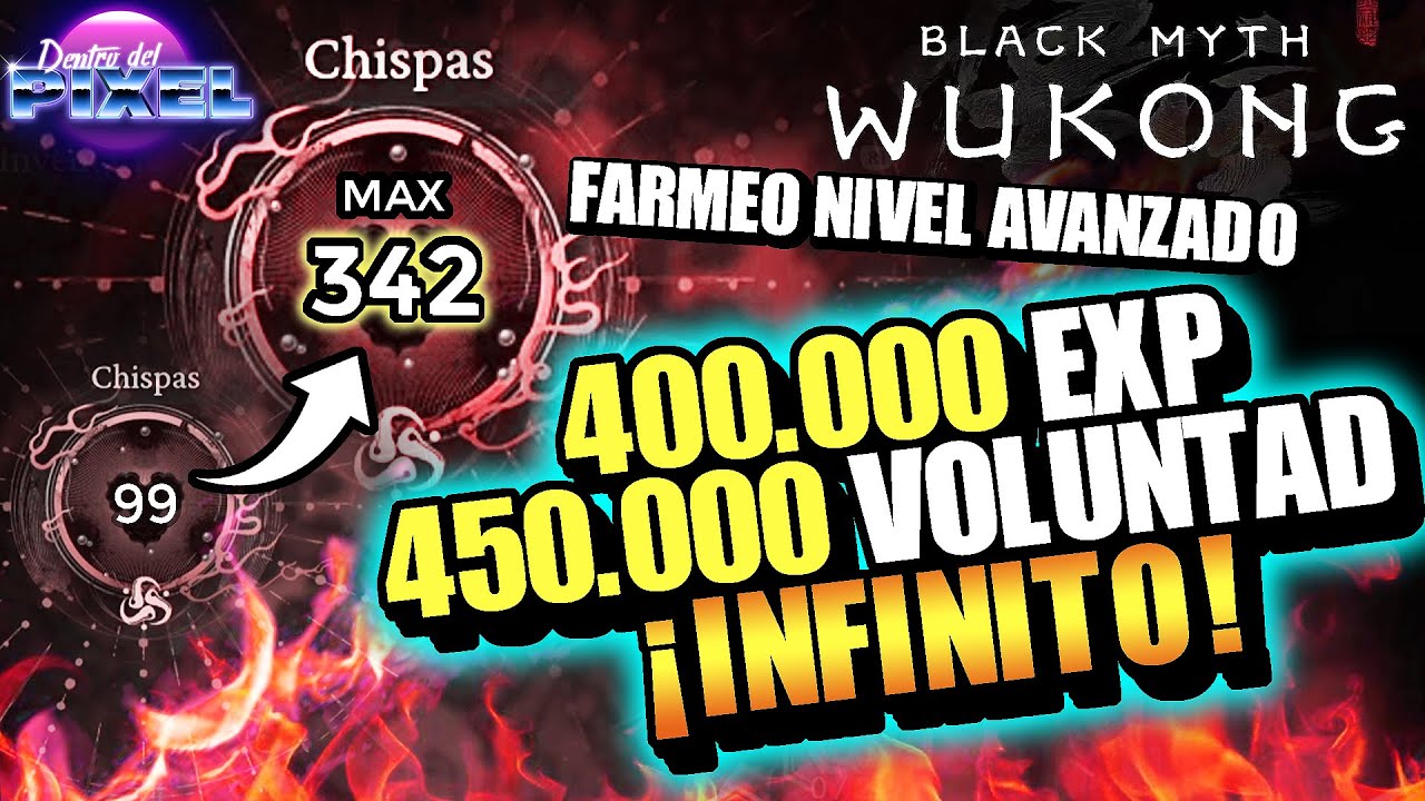 BLACK MYTH: WUKONG SUPER FARMEO de 400000 EXP y 450000 VOLUNTAD en 1 hora NIVEL MÁXIMO SUPER ROTO
