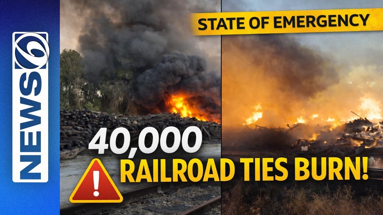 40,000 Burning Railroad Ties Spark Emergency in Florida