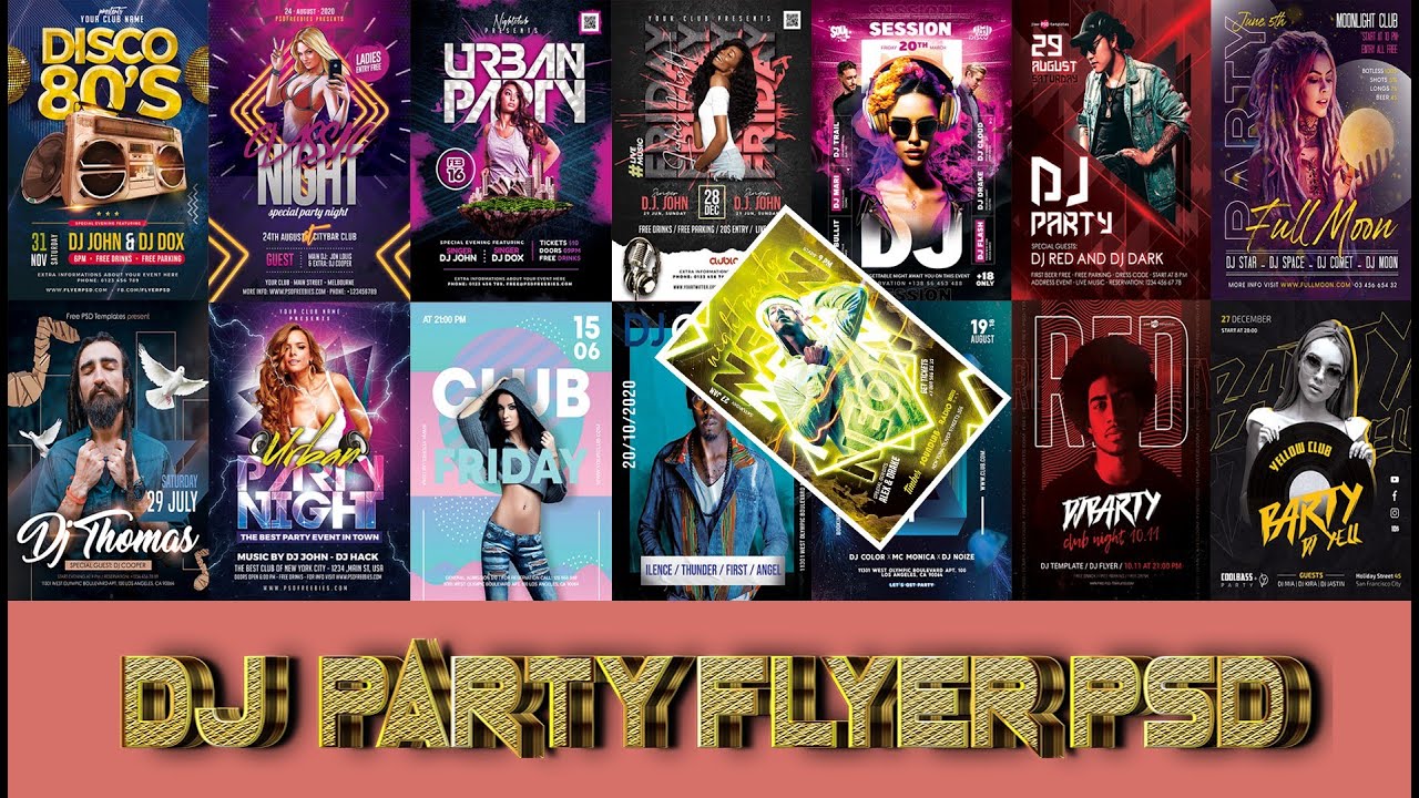 Free DJ Party Flyer Template PSD | Club Night Party Flyer In Photoshop PSD