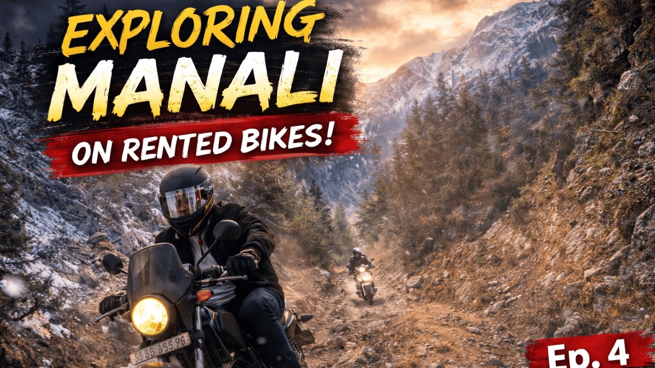 Exploring Manali on Rented Bikes 🏍️ | Manu Temple to Parsha Waterfall (Ep. 4)
