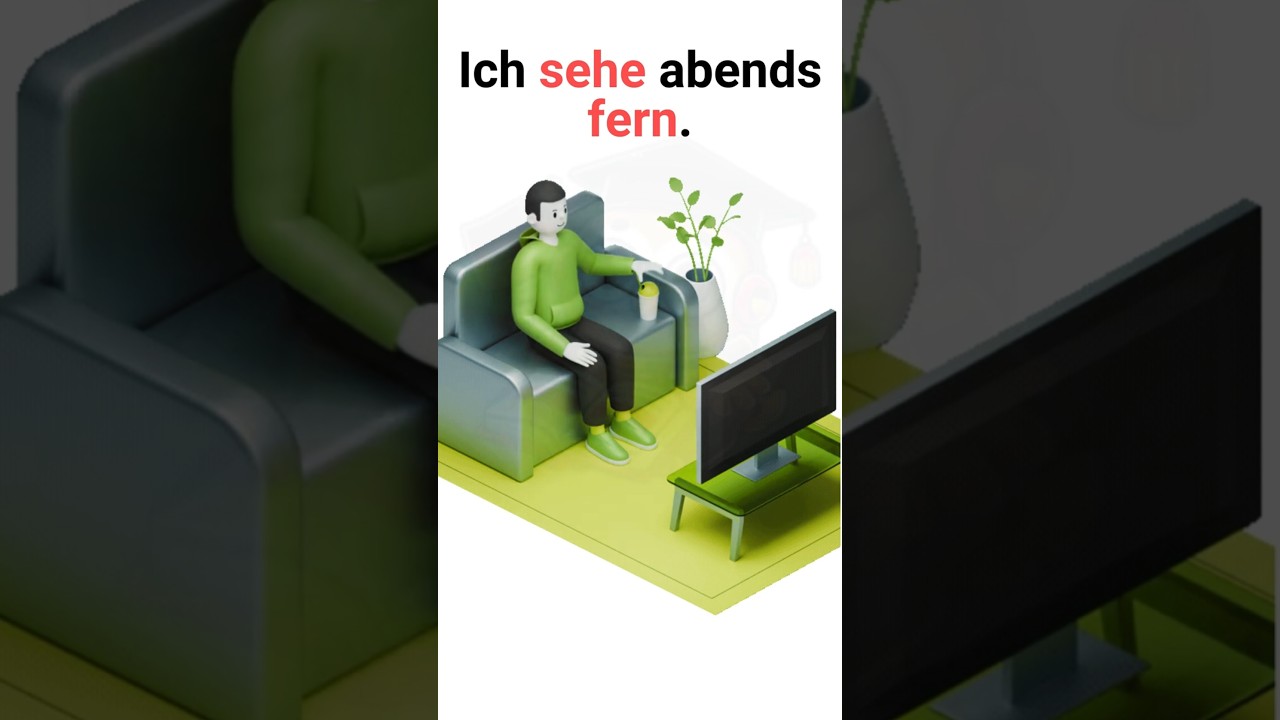 Trennbare Verben: Fernsehen - Beispiele | Deutsch A1-A2