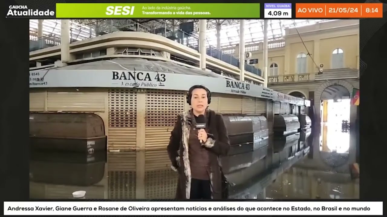 Impactos da enchente na parte interna do Mercado Público | Atualidade