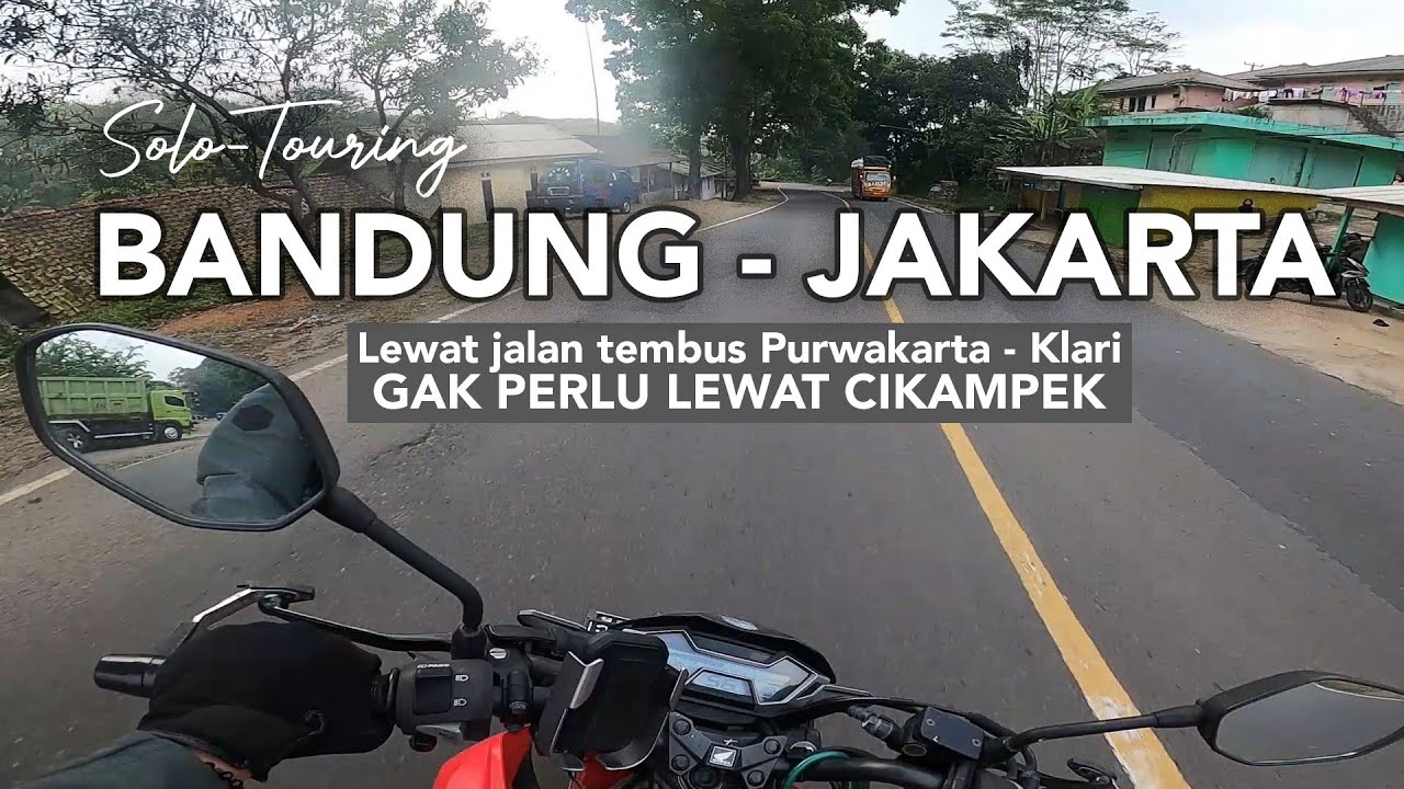Bandung - Jakarta MINIM MACET | Touring Motoran via PURWAKARTA  - Jalan Tembus KOSAMBI - KLARI