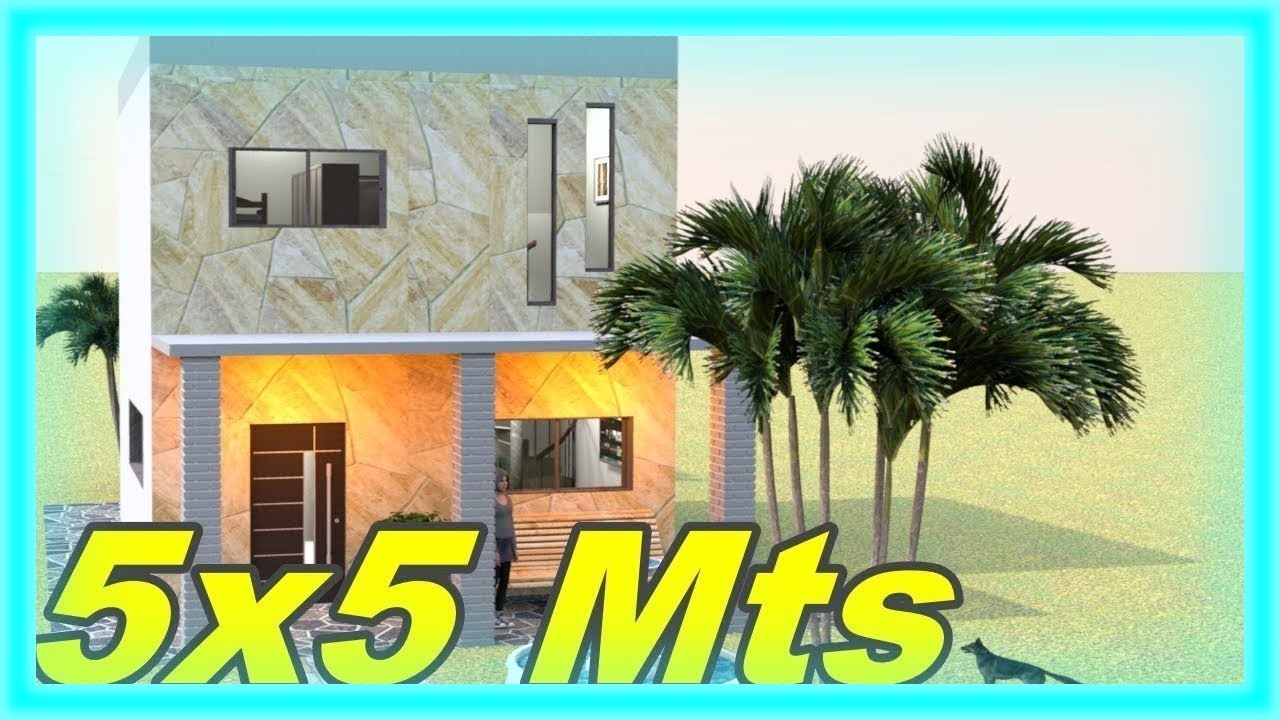 Planta de Sobrado Pequeno 5x5 com 2 Quartos