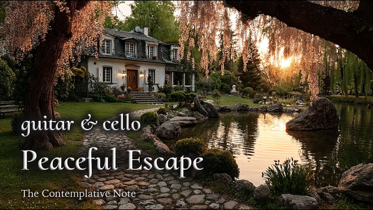 Peaceful Garden Escape 🌅 Soft Guitar & Cello for Restful Moments