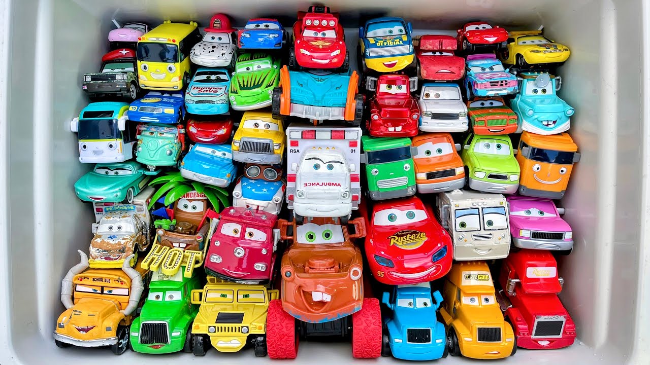 Lot of Disney Pixar Cars Unboxing Review | Lightning Mcqueen Bubble RC Cars | Sliding Cars ASMR