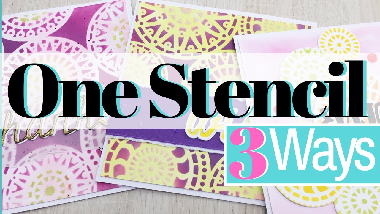 One Stencil Different Techniques | Three Card Ideas | Stretch Your Products