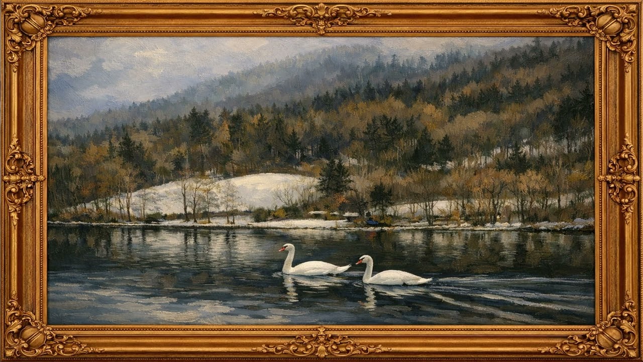 🖼️ Like a Painting When the TV is Off | Swans | 8 Hours | 4K