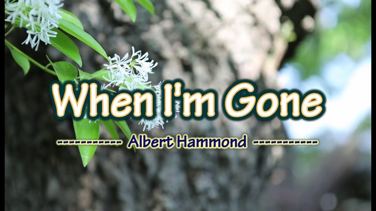 When I'm Gone - (KARAOKE VERSION) in the style of Albert Hammond
