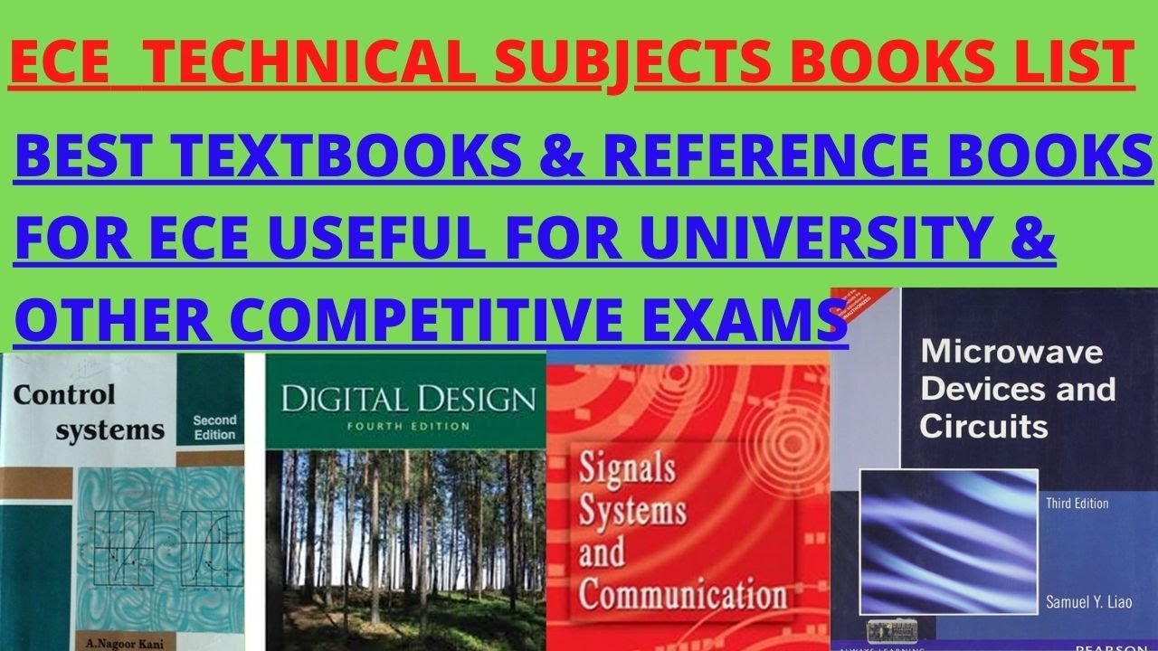 Best Textbooks & References for ECE||Complete Books list for all ECE Technical Subjects||