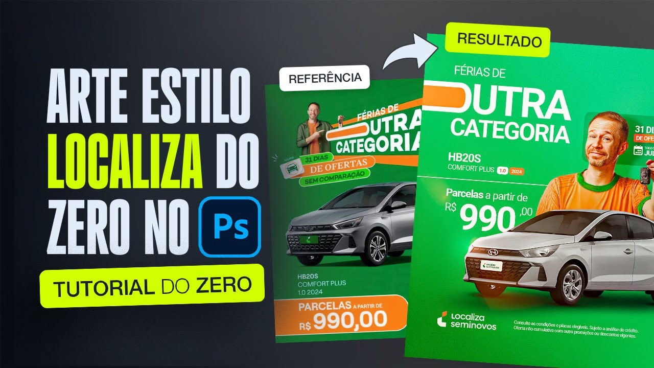 Arte Social Media do zero | Estilo revenda de automóvel / Lozaliza | Photoshop