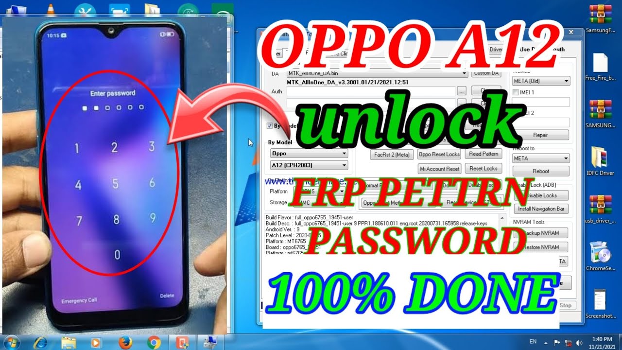 oppo a12 password,frp,pettrn unlock umt
