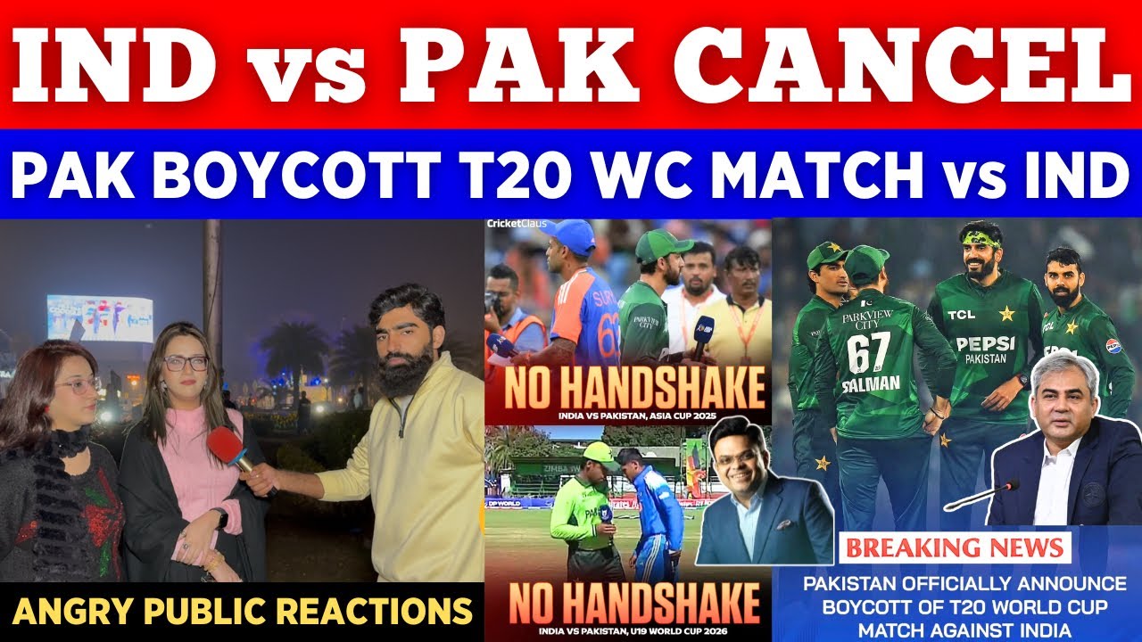 Pakistan 🇵🇰 Boycotts T20 World Cup 2026 Match Against India 🇮🇳 || Pak vs IND || Pak Public Reactions