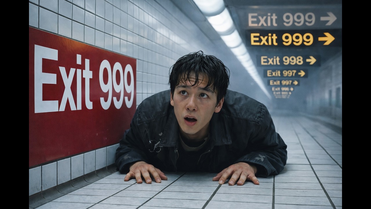 A man is stuck in a strange subway and continues to walk, but he always ends up in the same place.