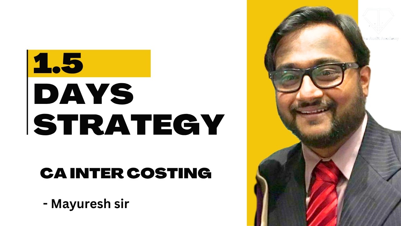1.5 Days Strategy 🔥 CA inter costing | get set go....🚀#cainter #caintercosting #lastdayrevision