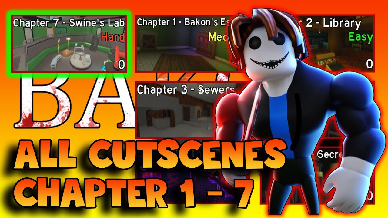 ROBLOX BAKON ALL ENDINGS CHAPTER 1 - 7 | Bakon Roblox