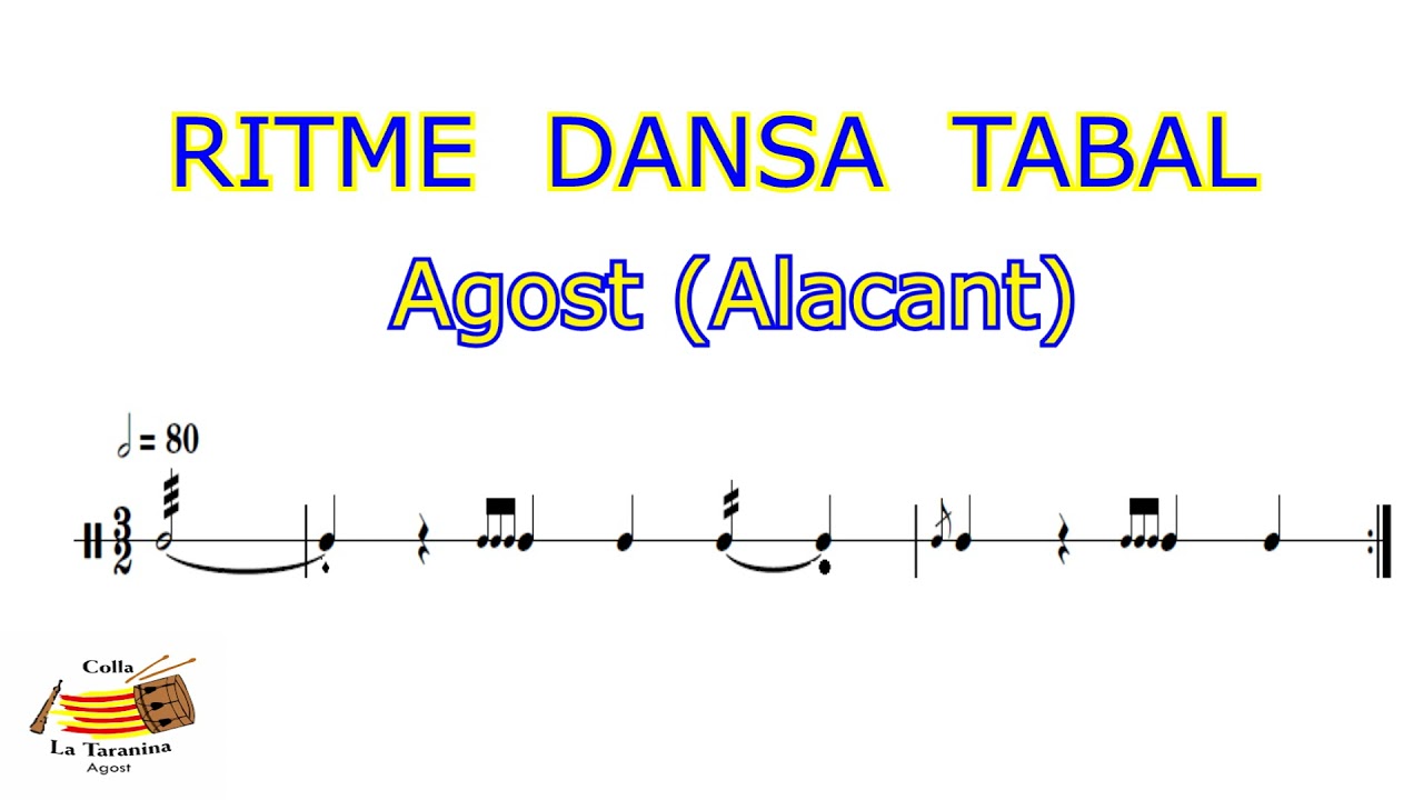 Tabal ritme de dansa Agost