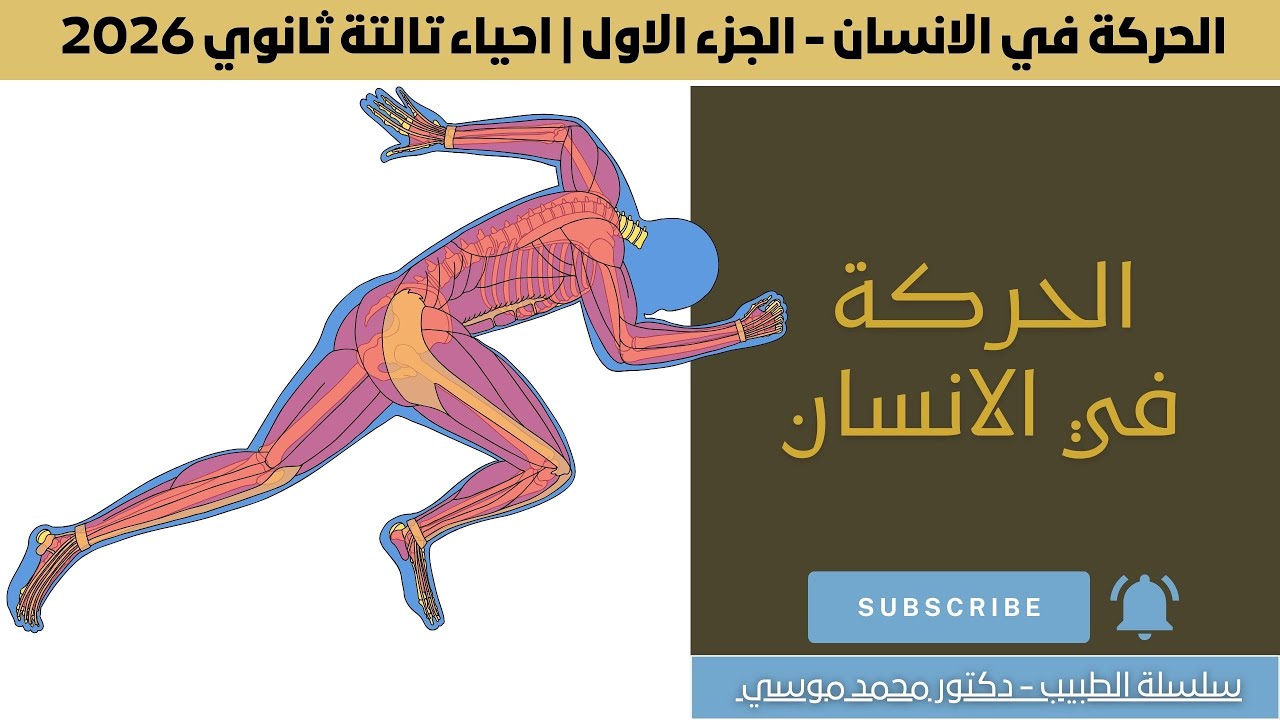 شرح الحركة في الانسان | احياء تالتة ثانوي 2026 | الدعامة و الحركة