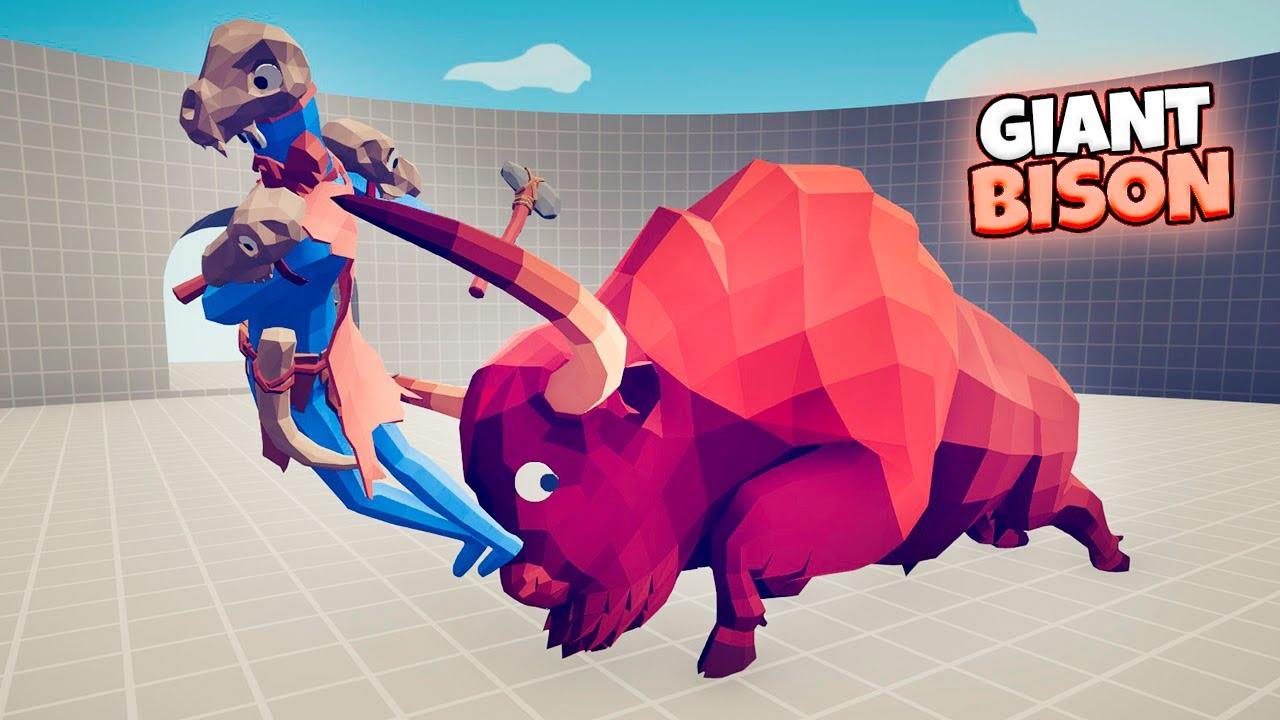 GIANT BISON 1 vs 1 UNITS | TABS Totally Accurate Battle Simulator Gameplay