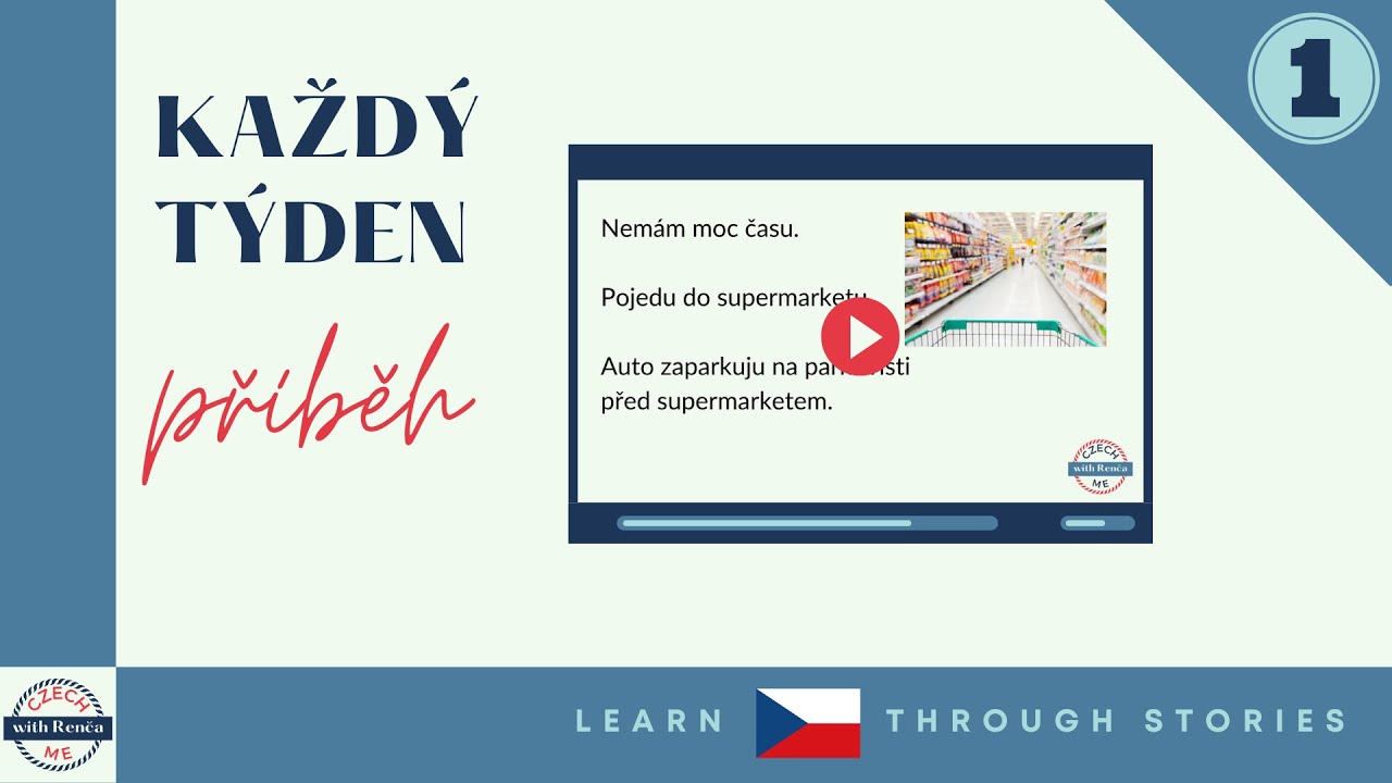 Learn Czech through stories 💥 Level 1💥 Jdu do supermarketu