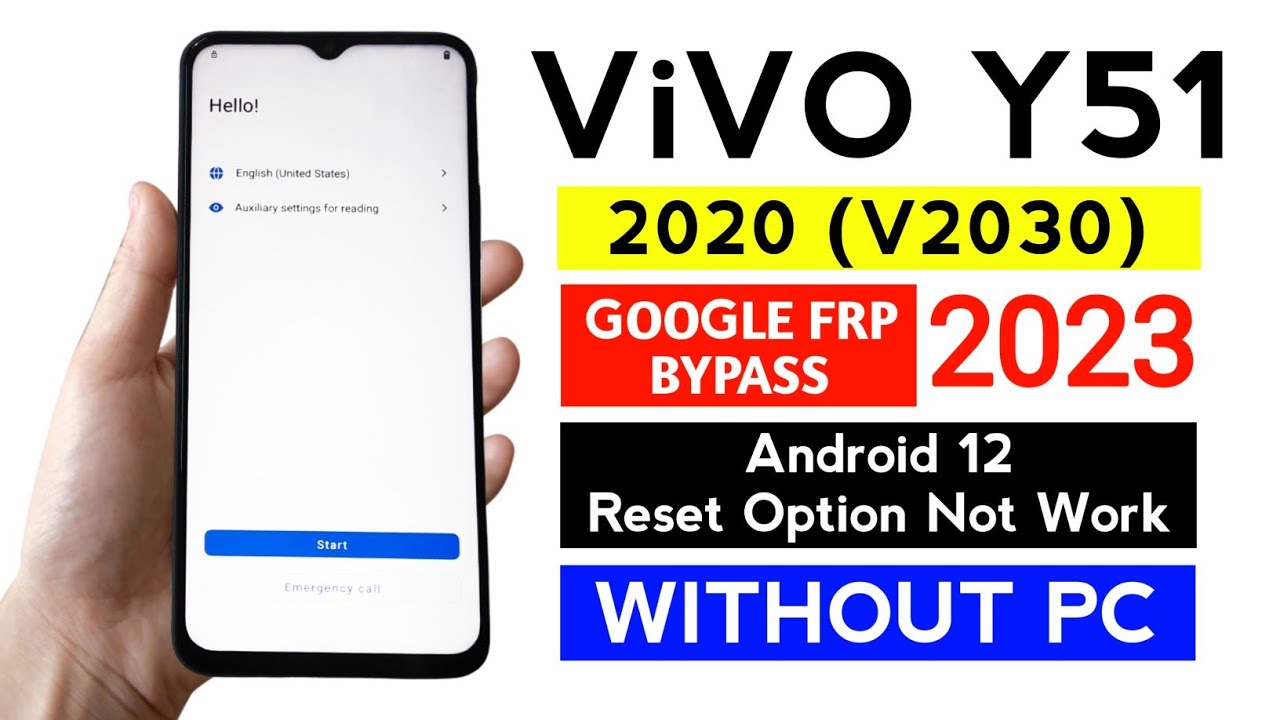 Vivo Y51 2020 Google Account/Frp Bypass Android 12 WITHOUT PC | RESET & SCREEN LOCK NOT WORK.