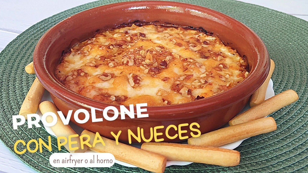 QUESO PROVOLONE en AIRFRYER, con PERA y NUECES, BRUTAL‼️
