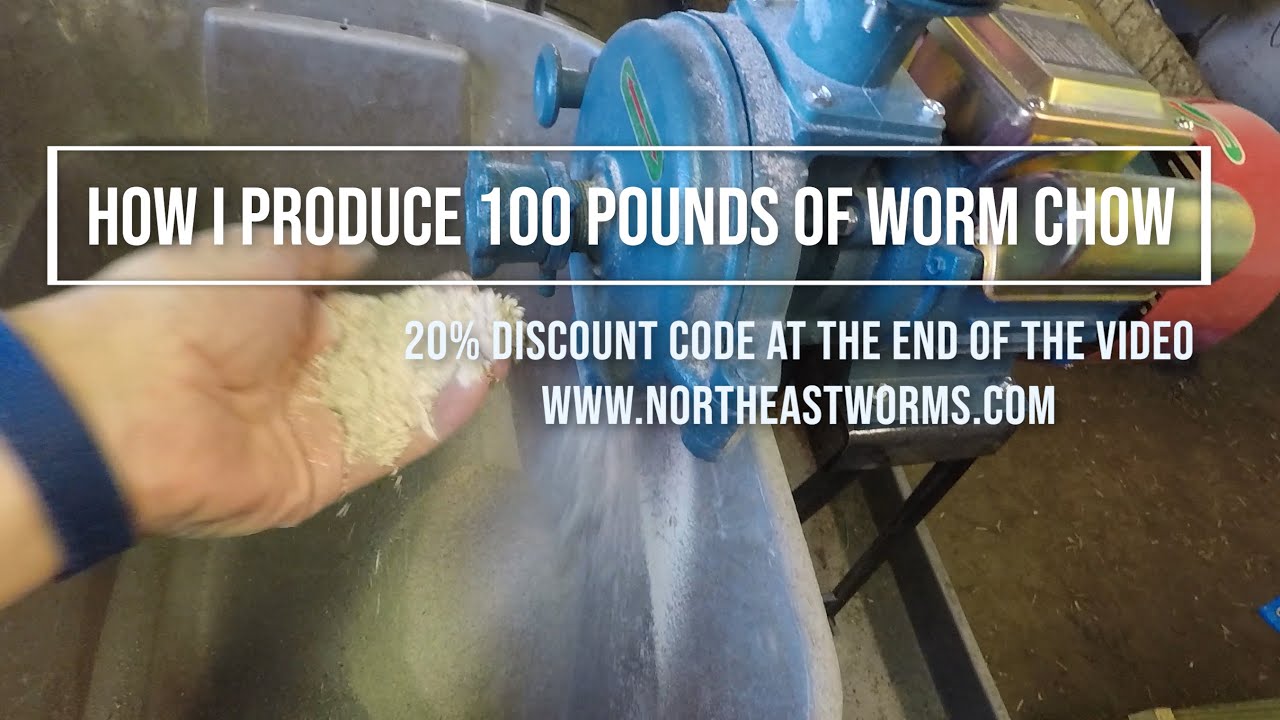 How I produce 100 pounds of my Special Formula Worm Chow - Watch until the end for 20% discount code