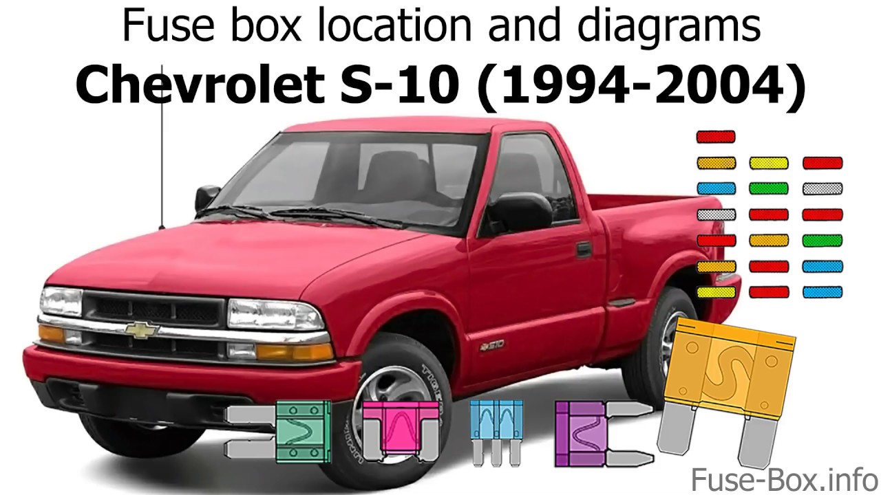Fuse box location and diagrams: Chevrolet S-10 (1994-2004)
