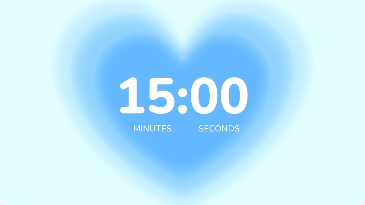 timer 15 minutes - blue Heart🩵