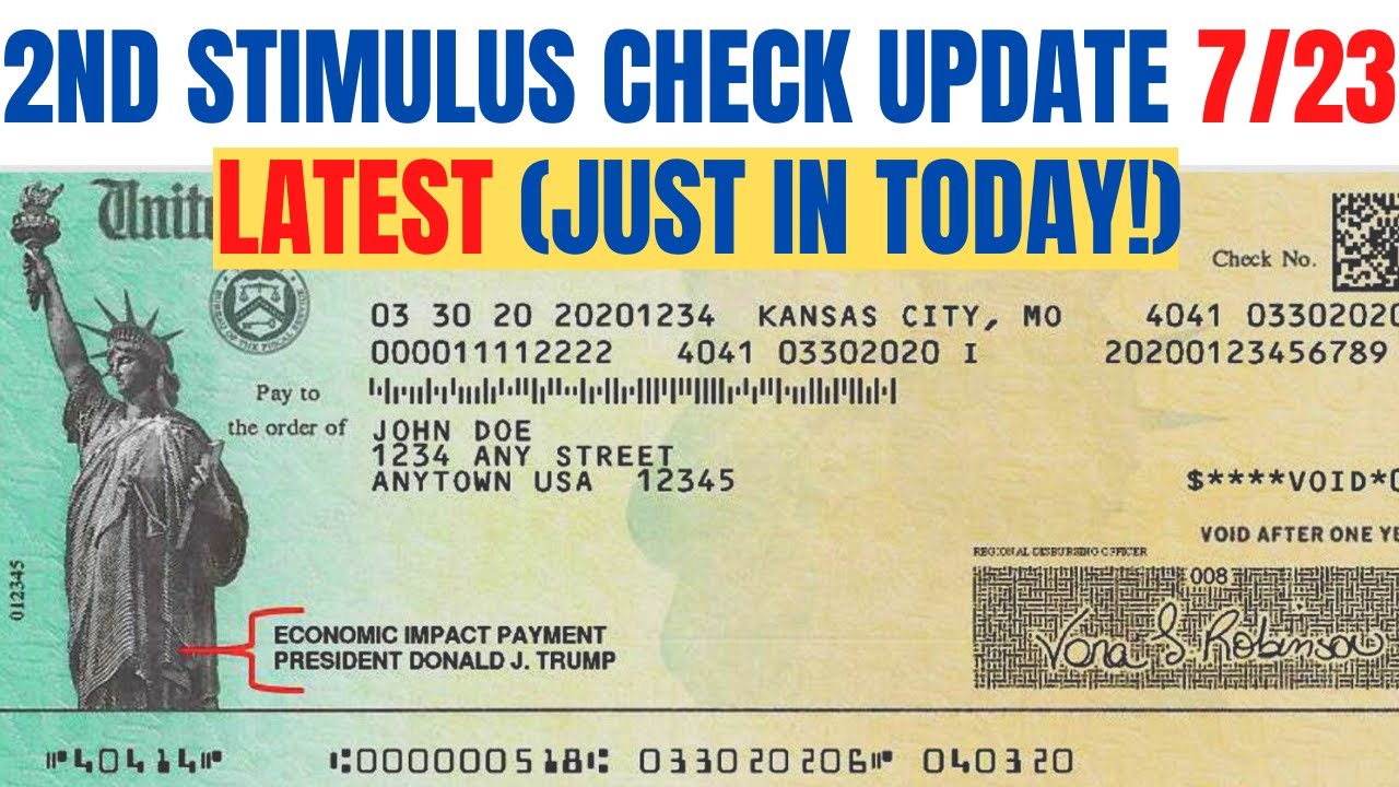 Second Stimulus Check Update July 23| THIS JUST IN