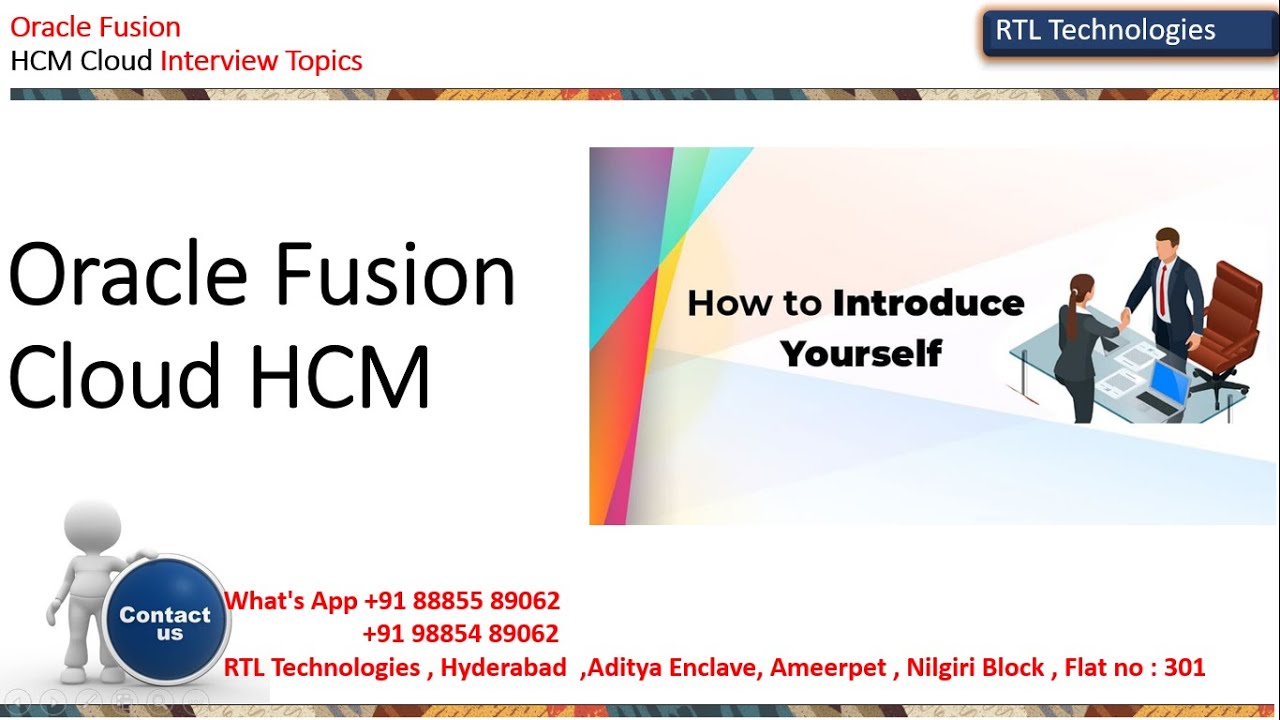 Oracle Fusion Cloud HCM | Tell me about yourself | Interview questions | Interview | Placement