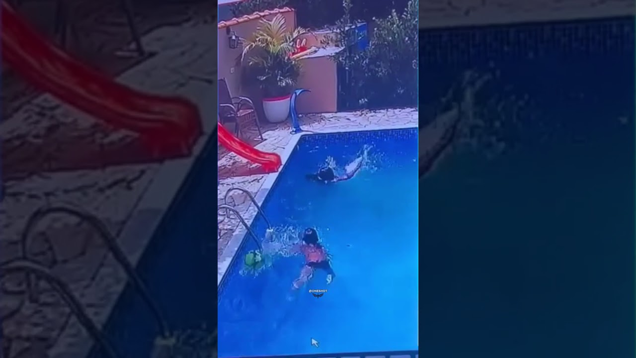 Kid drowning in a pool 😮