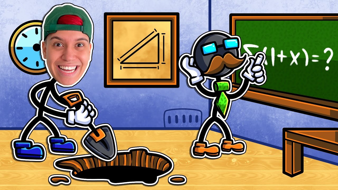 24 HORAS TENTANDO ESCAPAR DA ESCOLA STICKMAN 100% SEGURA!! (Stickman School Escape )
