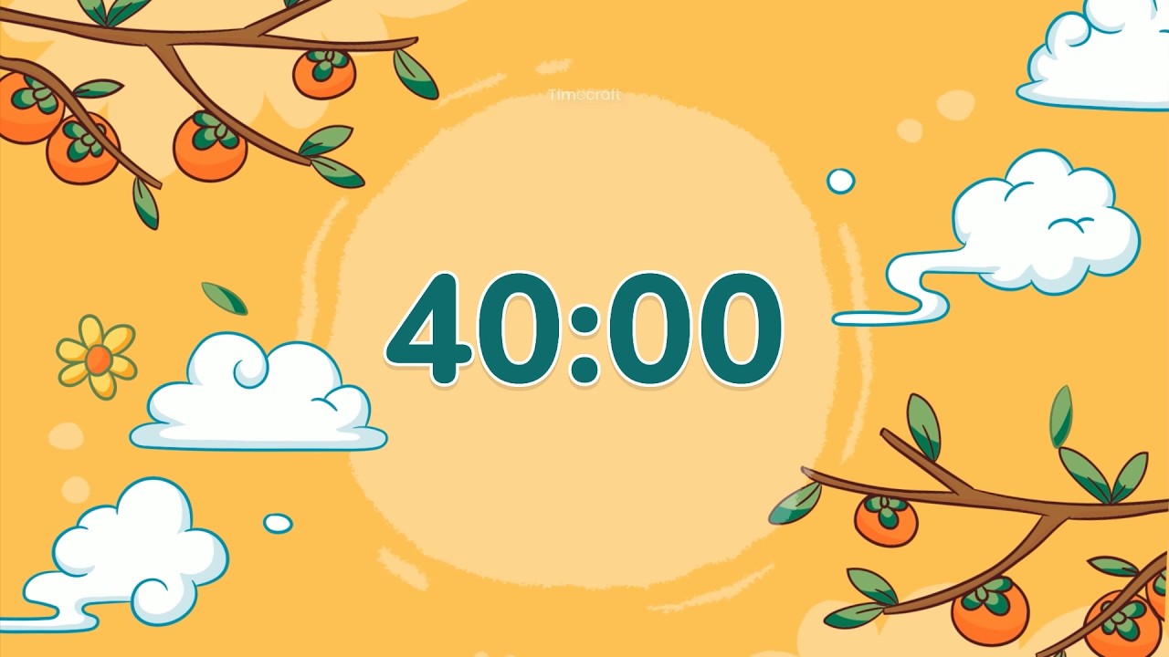 40 Minutes Study Timer with Relaxing Music | Cute Cartoon Nature Focus | Timecraft