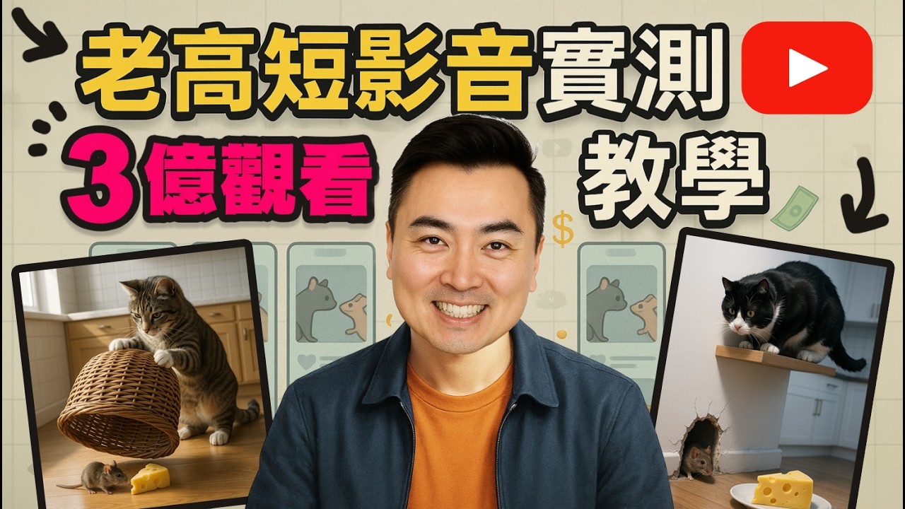【實測老高3億爆款術】AI短影音！貓咪短片真的能財富自由？教你如何實作一起賺大錢 | 老高新頻道 | 老高短影音 | 老高短視頻