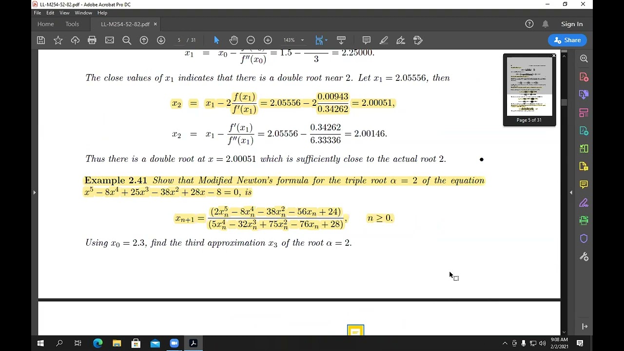 Chapter 2: Error Analysis for Iterative Methods p2