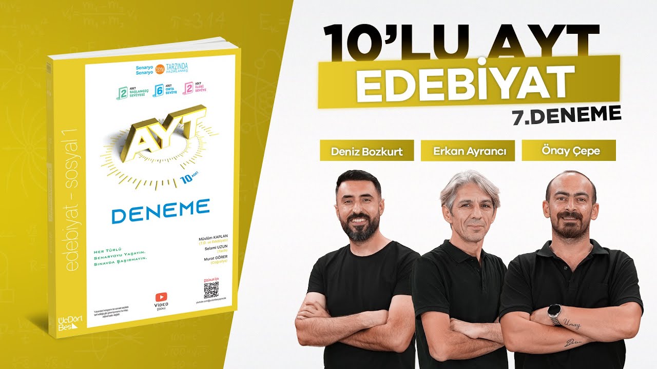 ÜÇDÖRTBEŞ YAYINLARI 10'LU AYT SOSYAL BİLİMLER-1 DENEMESİ 2026 DENEME-7