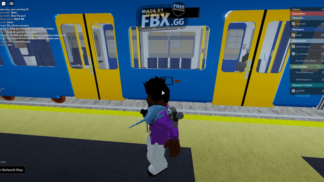 Roblox Sheffield Supertram. Tram-Train&Blue Route from Cathedral to Manor Top